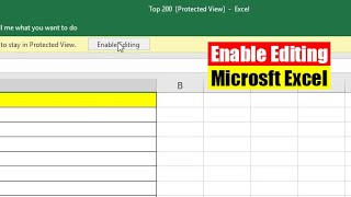 How to fix "Enable Editing" in Microsoft Excel