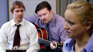 david interacts with his coworkers but it gets progressively more pathetic | The Office