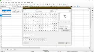 How to Add Bullet Points in LibreOffice Calc