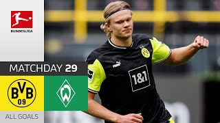 Haaland Brace Secures BVB Win! Borussia Dortmund - SV Werder Bremen | 4-1 | All Goals | MD 29