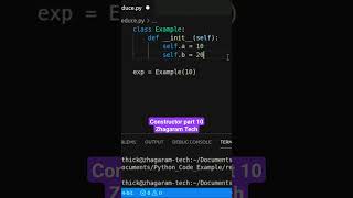 Constructor in python part 10 #programmingintamil #coding #pythonic #computerlanguage #code #python