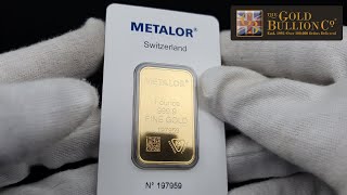 1oz Metalor Gold Bar I Buy Now