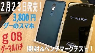 【開封\u0026ベンチマーク】格安スマホ頂上決戦！？ 3,800円「g08(グーマルハチ)」グーのスマホ☆ディープブリーン vs 8,800円(5,800円)  nova lite 2 ゴールド