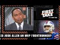 Stephen A. doesn’t agree with Josh Allen being an MVP frontrunner | First Take