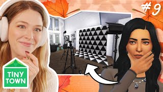 building a PHOTOGRAPHY office in the sims 4 | Tiny Town Black \u0026 White #9