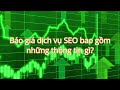 Báo giá dịch vụ SEO Tổng Thể và chi phí SEO Website gồm những gì?