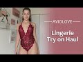 Lace Teddy Bodysuit Try on Haul | Avidlove ft. Desy Gato