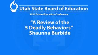 2026-04027 | A Review of the 5 Deadly Behaviors | Shaunna Burbide | USBE