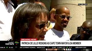 Patricia de Lille resigns as Cape Town mayor and DA member