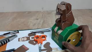 KARAKURI WORKSHOP - MAKING PAPER TOYS THAT MOVE. See No Evil - One of the three monkeys of Gandhiji