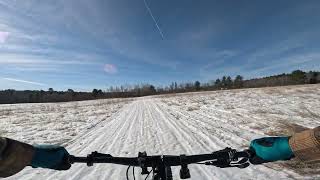 Main St. Whitefield to 218 - Fat Biking the Snowmobile Trails (1/2)