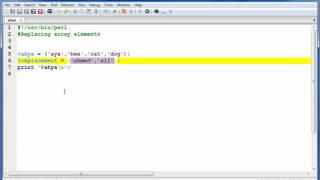 perl tutorial NO 10 Replacing array elements