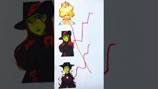 Elphaba and Glinda easy matching game #shorts #elphaba #art