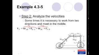 Conceptual Dynamics Example Problem 4.3-5: Rigid-Body Kinematics (mechanisms)