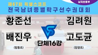 제67회픽셀스코프종별대회 황준선,배진우(탑동초)  VS 김려원,고도균(장량초)