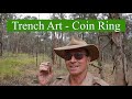 WW2 Trench Art Coin Ring: Garrett Apex.