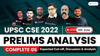 UPSC CSE Prelims 2022 - Paper 1 Analysis - Complete GS | Answer Key, Solutions and Expected Cutoff