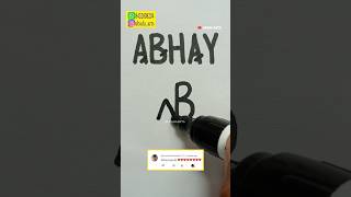 Logo name Abhay 💥 Comment your Names 👀 #shorts #short #trending #viral #logodesign #abhay