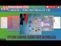 carousel using materialize css