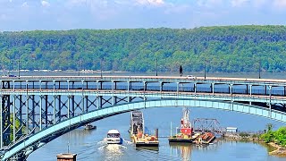 LIVE CAM Amtrak Trains🚆Hudson River & Spuyten Duyvil Bridge in New York City 🌉City Sounds