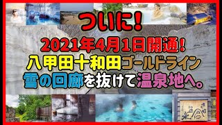 【先行配信】ついに！2021年4月1日開通！八甲田十和田ゴールドライン雪の回廊を抜けて温泉地へ。