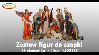 Zestaw figur Bożonarodzeniowych do szopki - 11 elementów ~ 15 cm