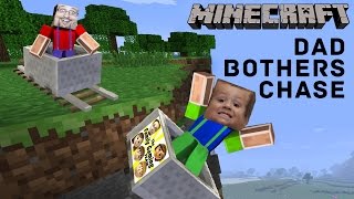 3 Yr Old Chase plays MINECRAFT PE & Dad Bothers Him...A Lot!  Roller Coaster Push (FGTEEV Gameplay)