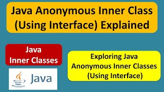 What is Anonymous inner class? | Java Anonymous inner class (Using Interface) | Java Tutorial