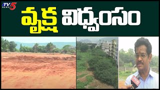 Andhra Universityలో వృక్ష విధ్వంసం | Visakhapatnam | TV5 News