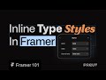 Inline Text Styles In Framer #framer #typestyles