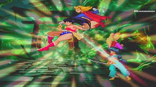 Princess Jasmine and Barbie VS Wonder Woman and Supergirl | Mugen Fighting Games