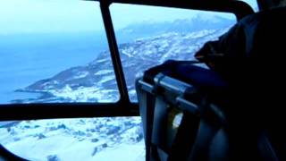 Flying over the islands near Andøya