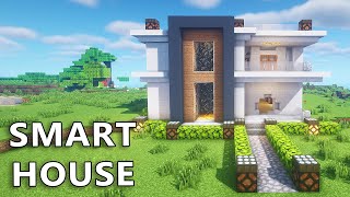 The Best SMART House and Secret Room in Minecraft