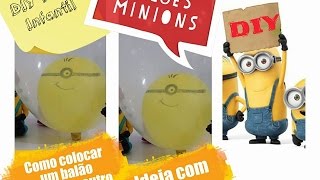 Balão dos minions dentro de outro balão