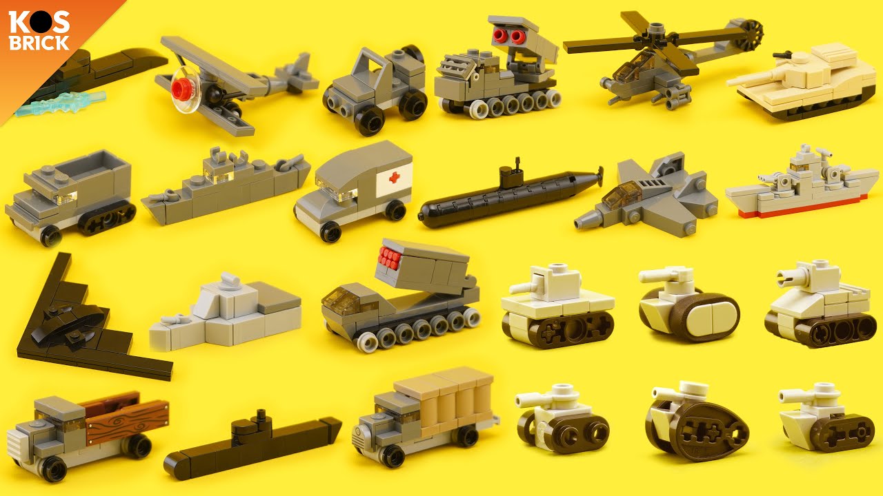Lego Military Mini Vehicles Compilation Part 5 8 Tutorial Youtube