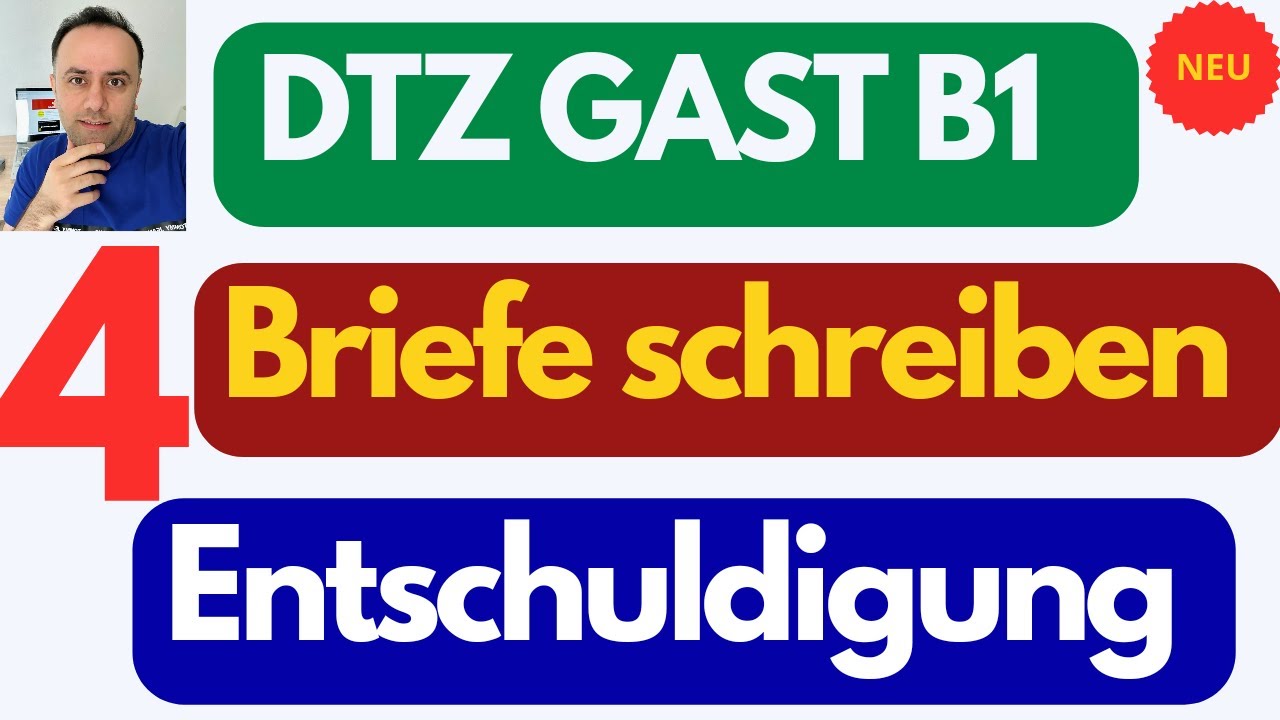 B1 Briefe Schreiben / Entschuldigung / TELC DTZ B1 / GAST B1 Briefe ...