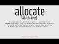 allocate (AL-uh-kayt)  Word of the Day with Benjaja 95500