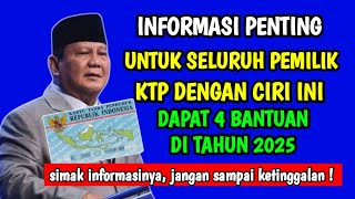 Info Penting Untuk Seluruh Pemilik Ktp !! Kabar Gembira Bansos Dari Pemerintah Mulai Awal 2025 !