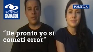 “De pronto yo sí cometí error”: Andrés Mayorquín por contratos de su esposa con el Estado