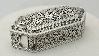 Indian Silver Box - Antique Circa 1880 - AC Silver (A5871)