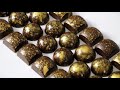 Chocolate Molds | How to Fill and Unmold Chocolates | Gold Fall Bon Bon Design