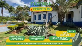 FAZENDA EM CORINTO, MG 1.800 HECTARES