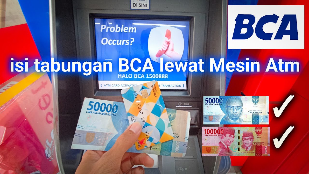 Cara Setor Tunai BCA Lewat Mesin Atm - YouTube