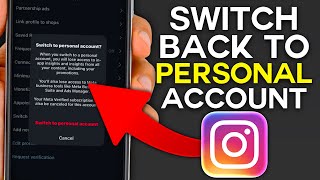 How To Switch Back To Personal Account On Instagram