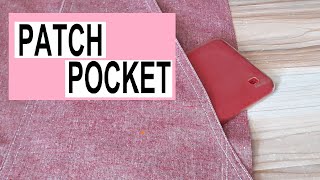 How to Sew a Patch Pocket on to a Skirt or Pants