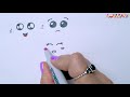 how to draw kawaii faces u0026 eyes easy