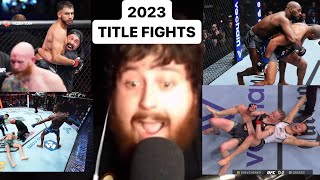 MMA Guru Reacts to Every 2023 UFC Title Fight FINISH!