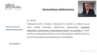 Elektronizacja dla Wykonawców - składanie dokumentów elektronicznych nowe Zamówienia Publiczne 2021