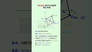 对点法求平行四边形顶点坐标#初中数学 #数学思维 #几何图形 #数学 #中考