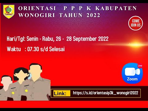 KEGIATAN ORIENTASI PPPK PEMERINTAH KABUPATEN WONOGIRI TAHUN 2022 - YouTube